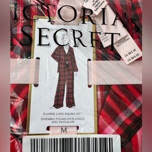 Victoria Secret Flannel Pajamas Set Size Medium